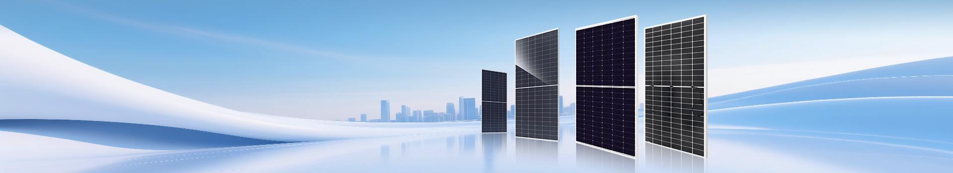 Solar panels on a rooftop